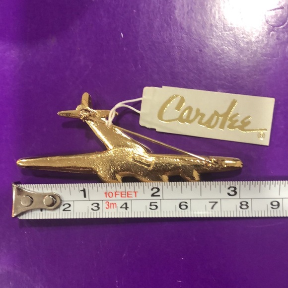 CAROLEE,men’s air plane clear rhinestone brooch pin.Size OS - Picture 6 of 7